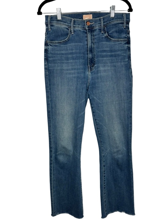 MOTHER Denim - Mother The Hustler Ankle Fray High Rise Stretch Denim Jeans in Healing Jar SZ 30